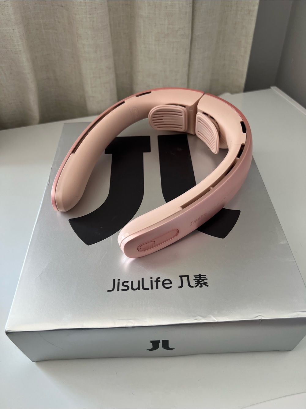 JisuLife Pink Metallic Neck Fan Pro1